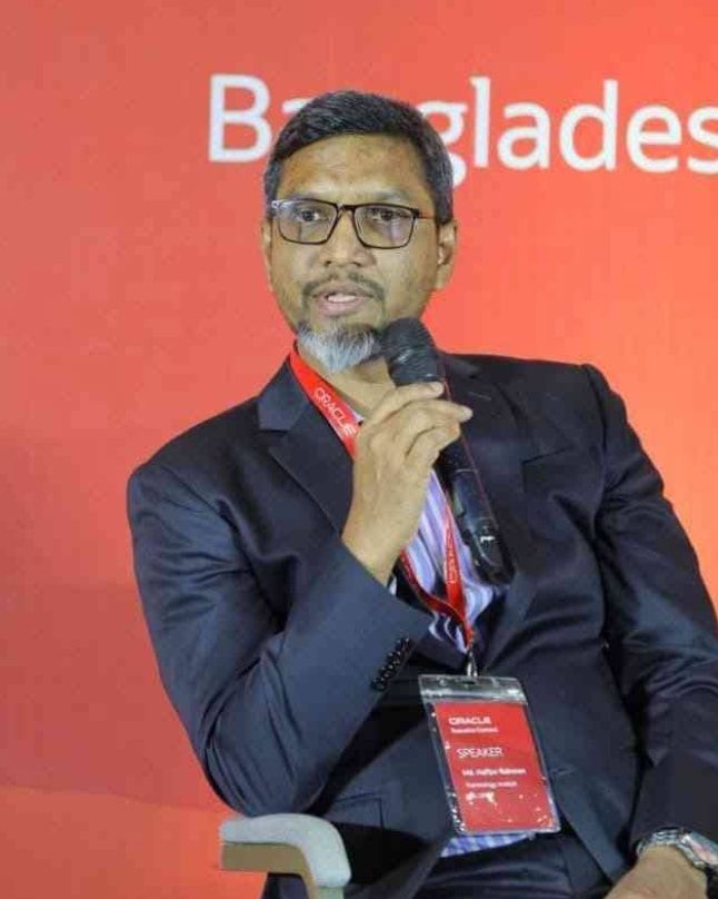 Portrait of Md. Hafijur Rahman speaking at a conference